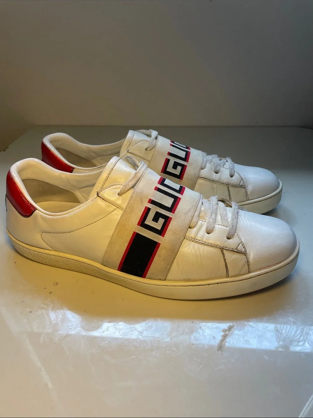 Gucci white leather